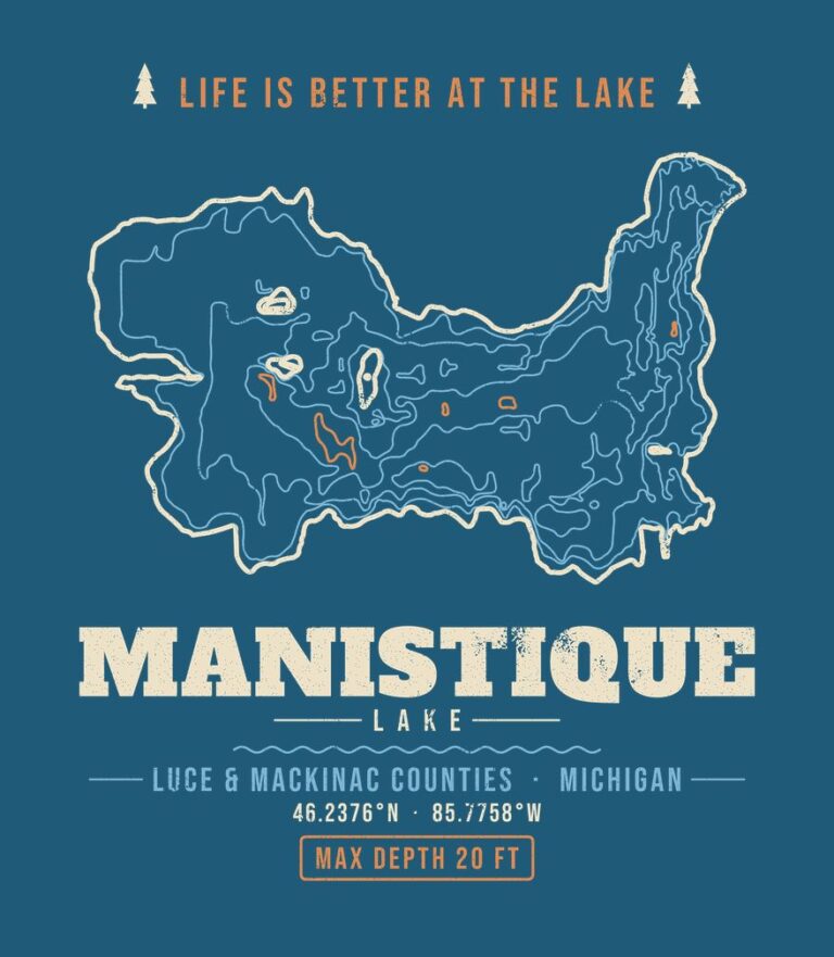 Manistique Lake life is better (for dark shirts) design