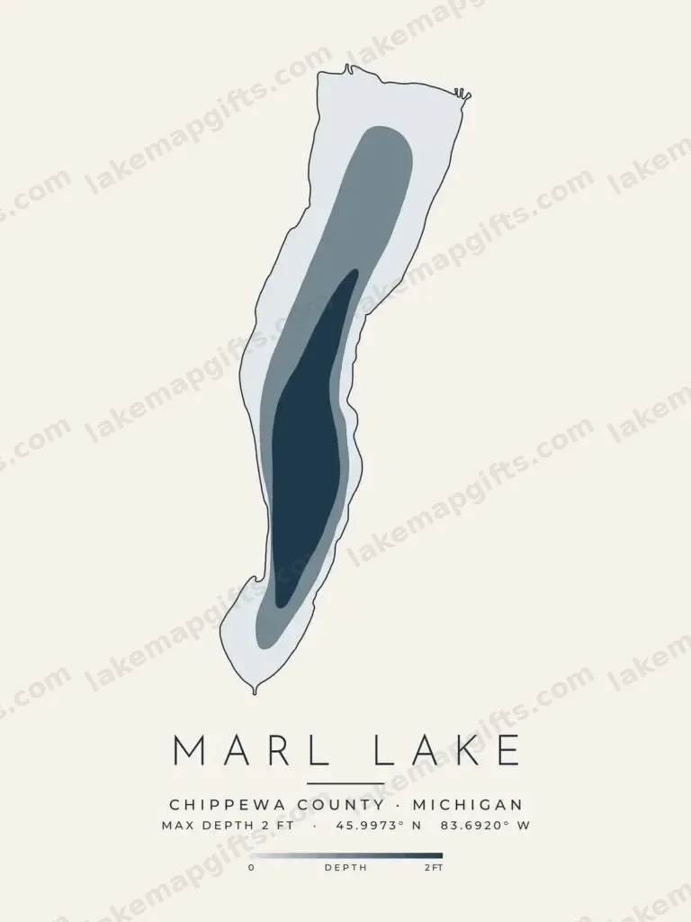 Marl Lake depth map