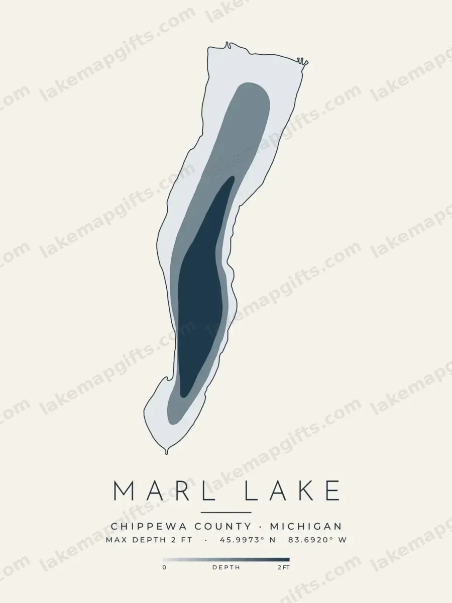Marl Lake depth map