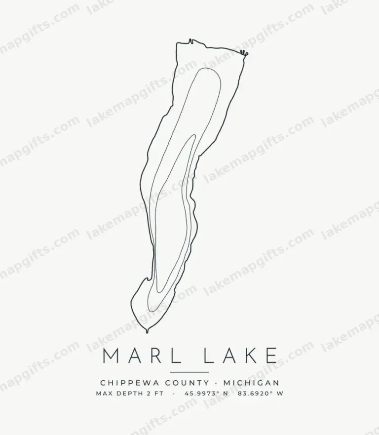 Marl Lake contour map design