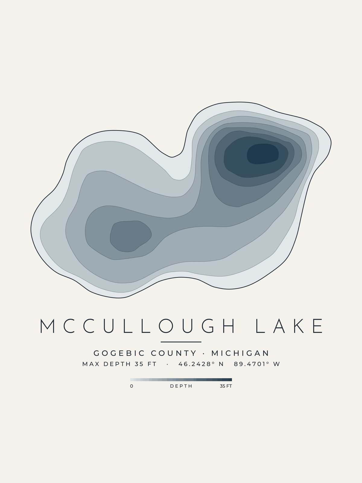 McCullough Lake depth map