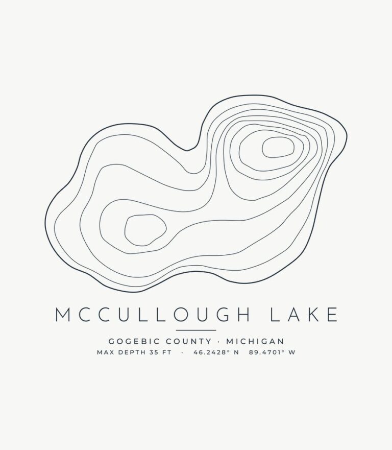 McCullough Lake contour map design