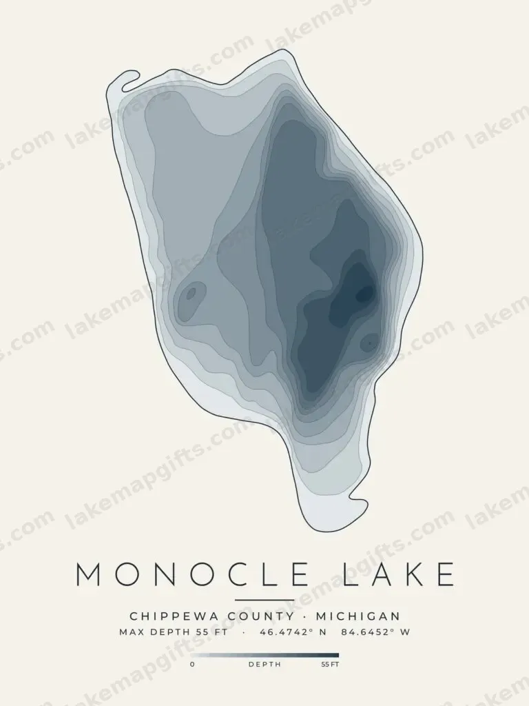 Monocle Lake depth map