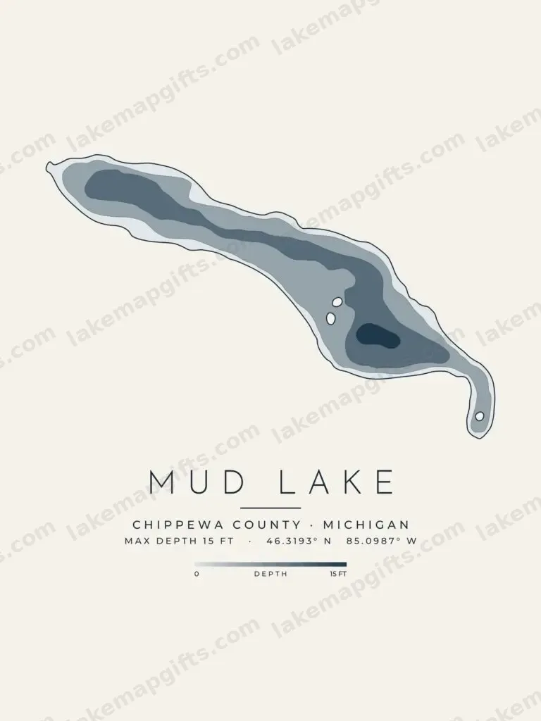 Mud Lake depth map