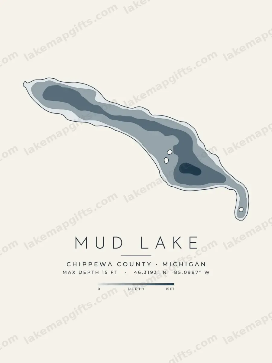 Mud Lake depth map