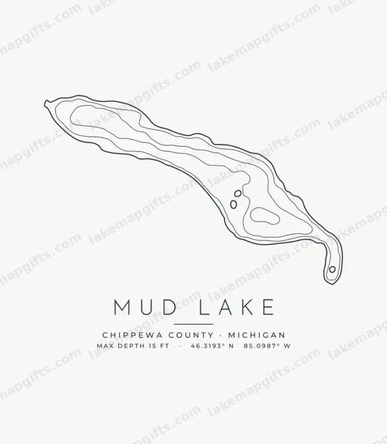 Mud Lake contour map design