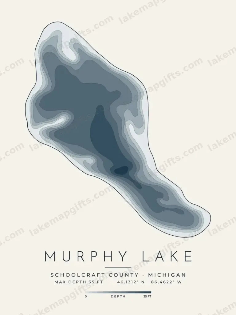 Murphy Lake depth map