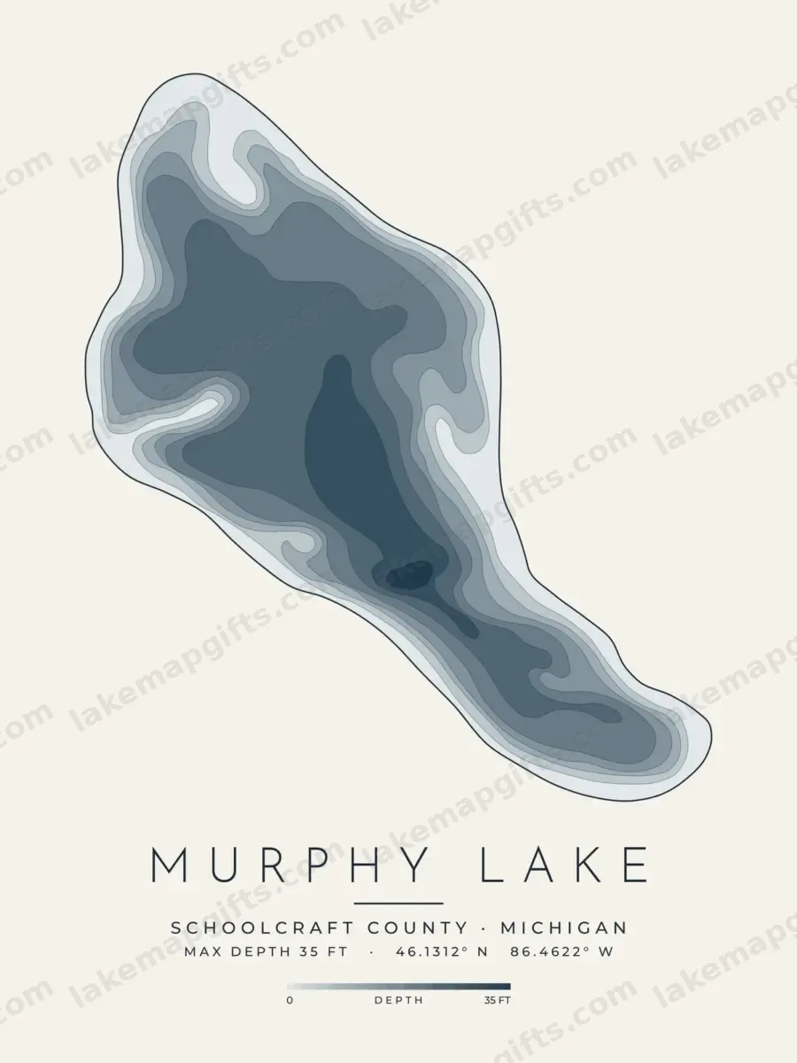 Murphy Lake depth map