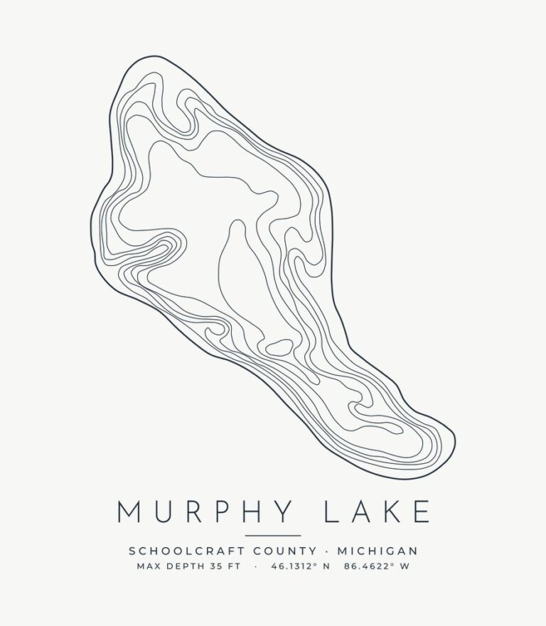 Murphy Lake contour map design