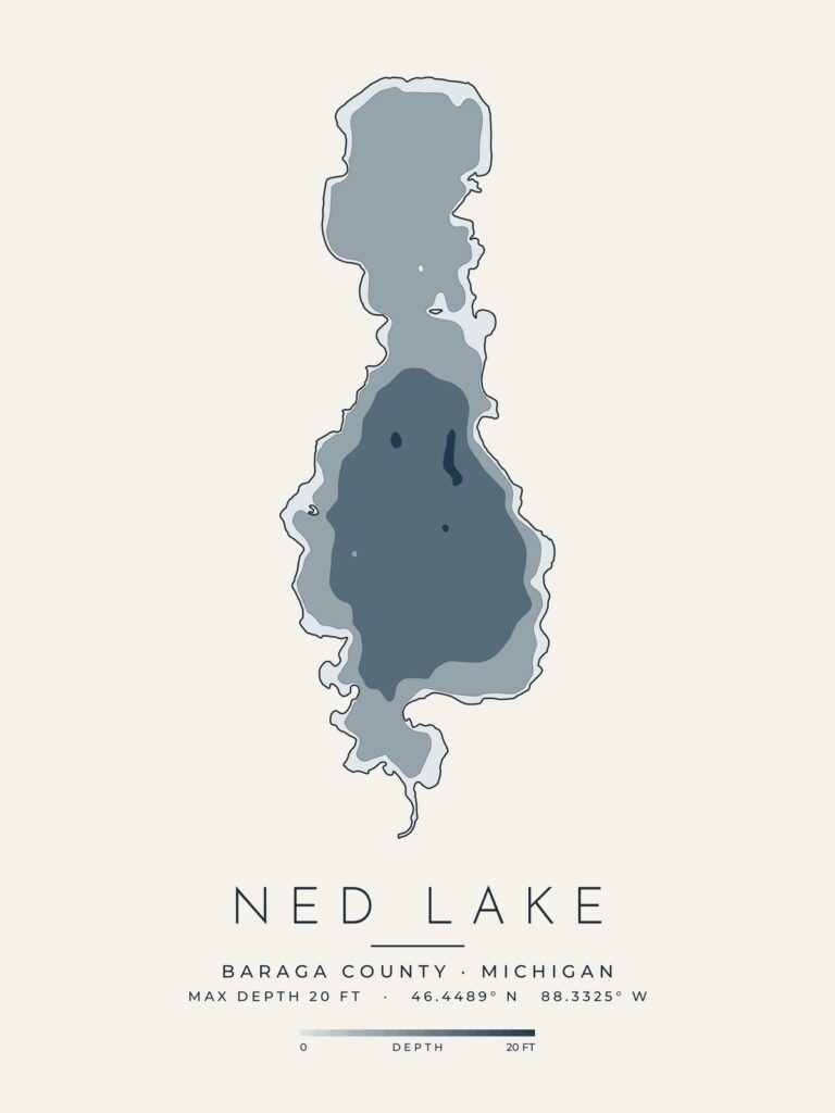 Ned Lake depth map