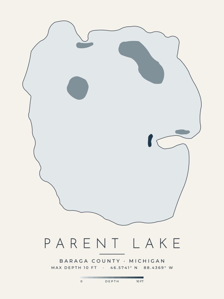 Parent Lake depth map