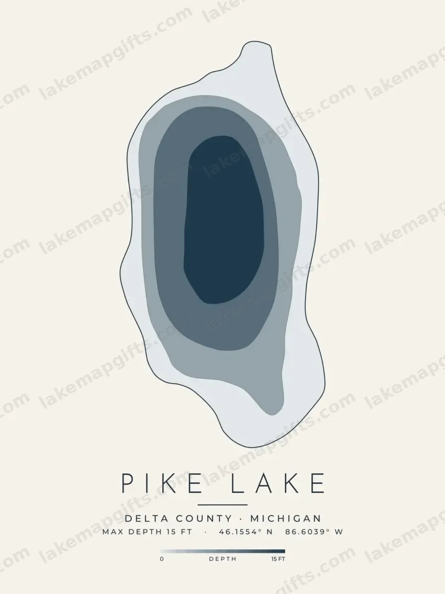Pike Lake depth map
