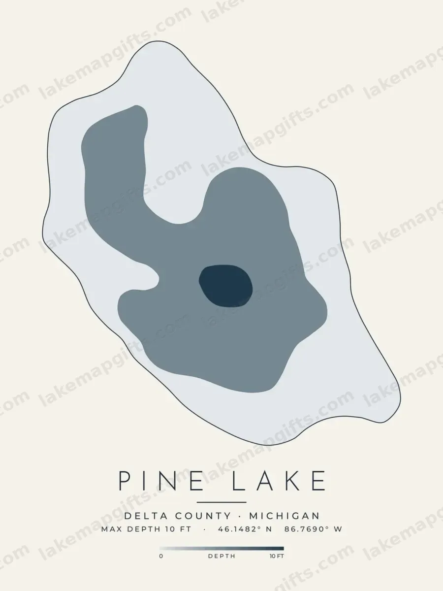 Pine Lake depth map