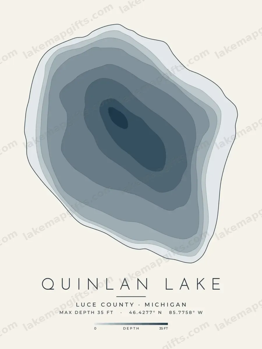 Quinlan Lake depth map