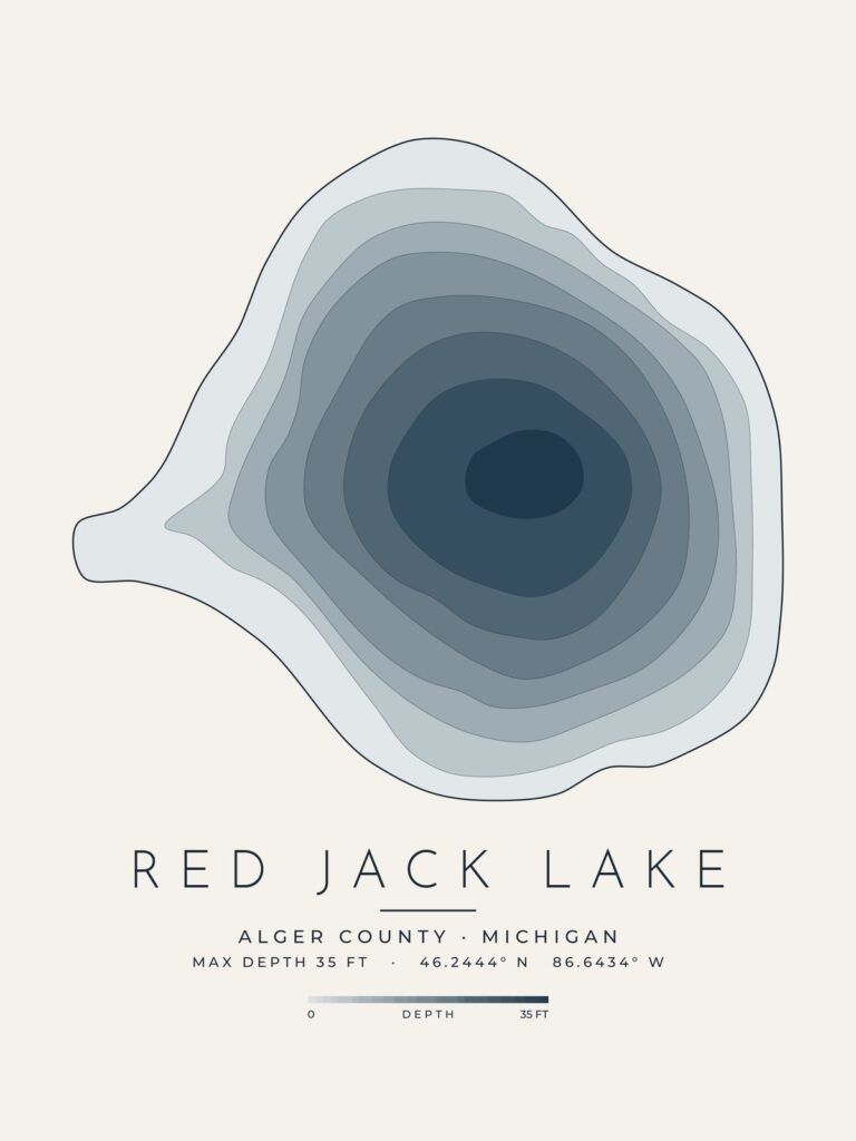 Red Jack Lake depth map