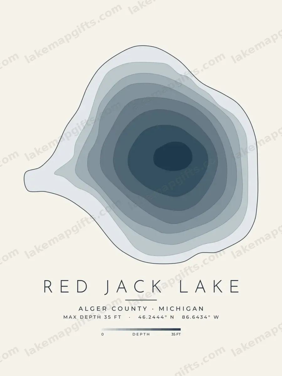 Red Jack Lake depth map