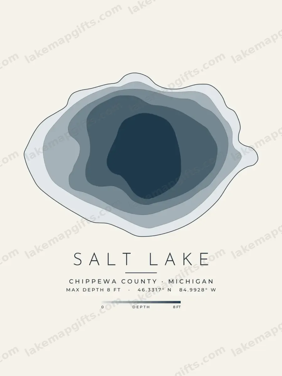 Salt Lake depth map