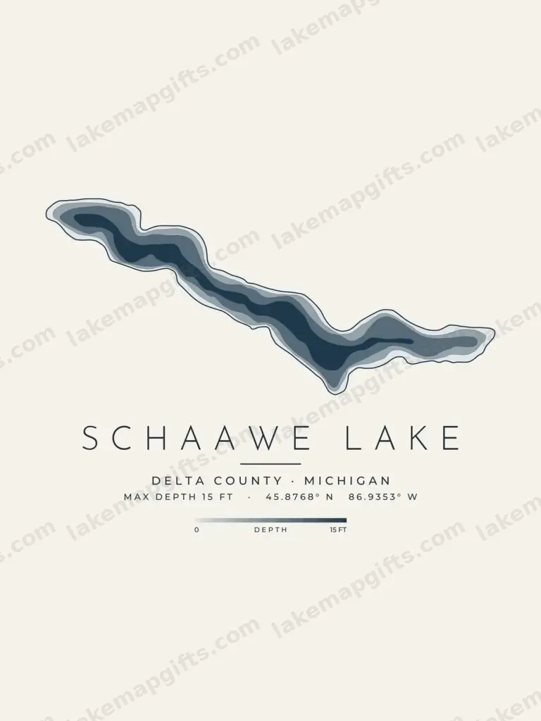 Schaawe Lake depth map