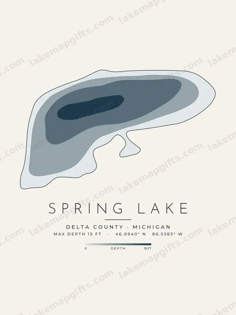 Spring Lake depth map