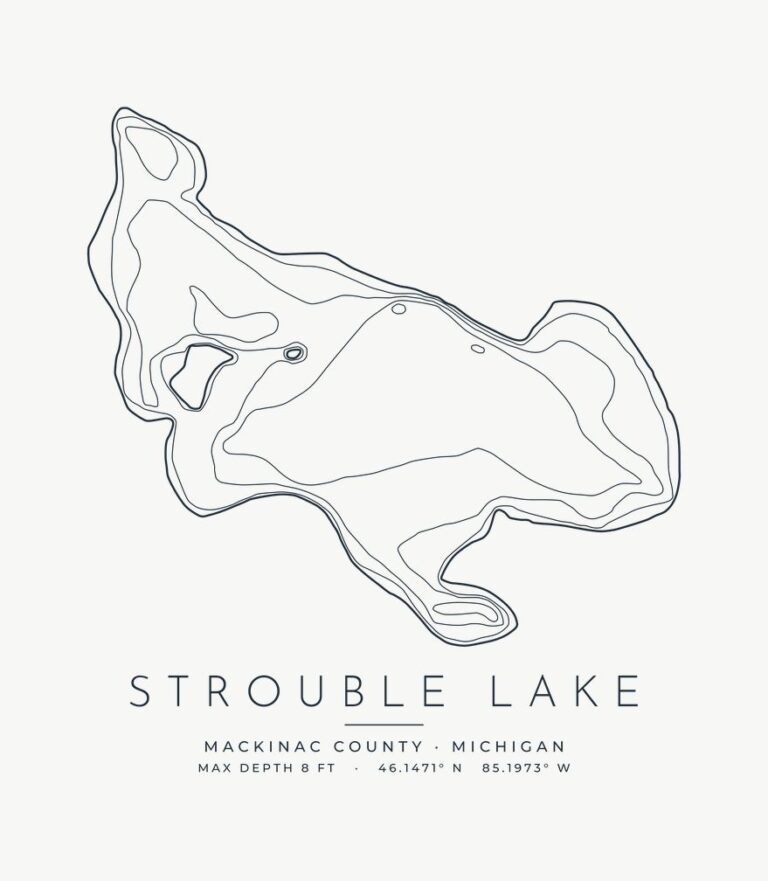 Strouble Lake contour map design