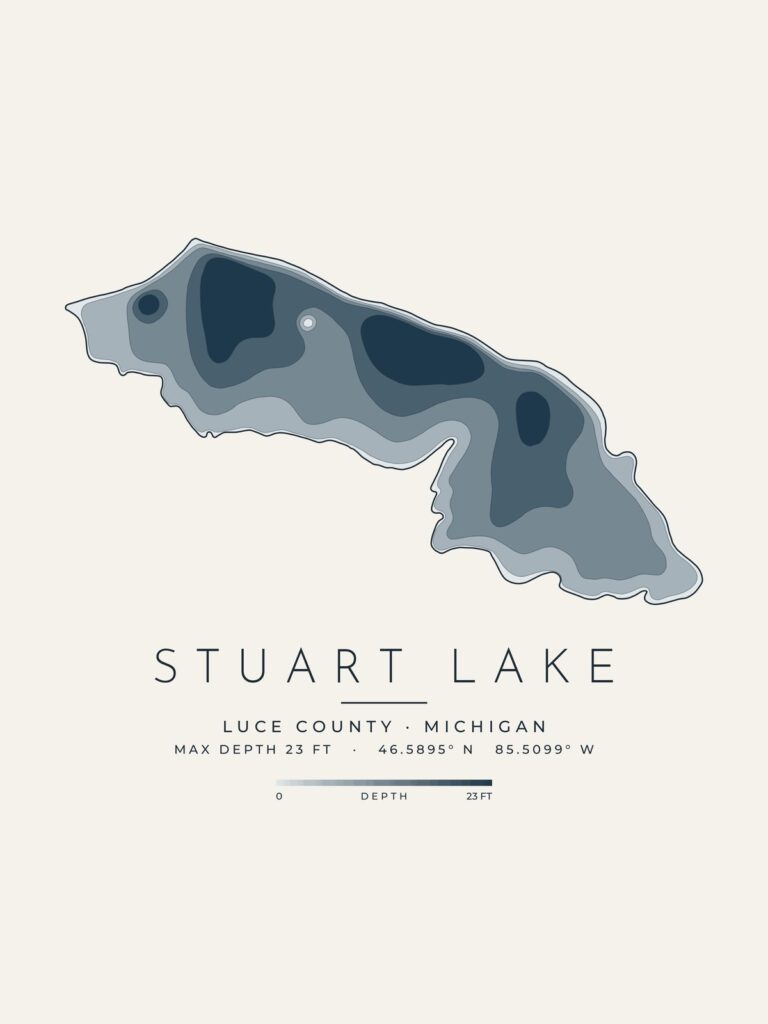 Stuart Lake depth map