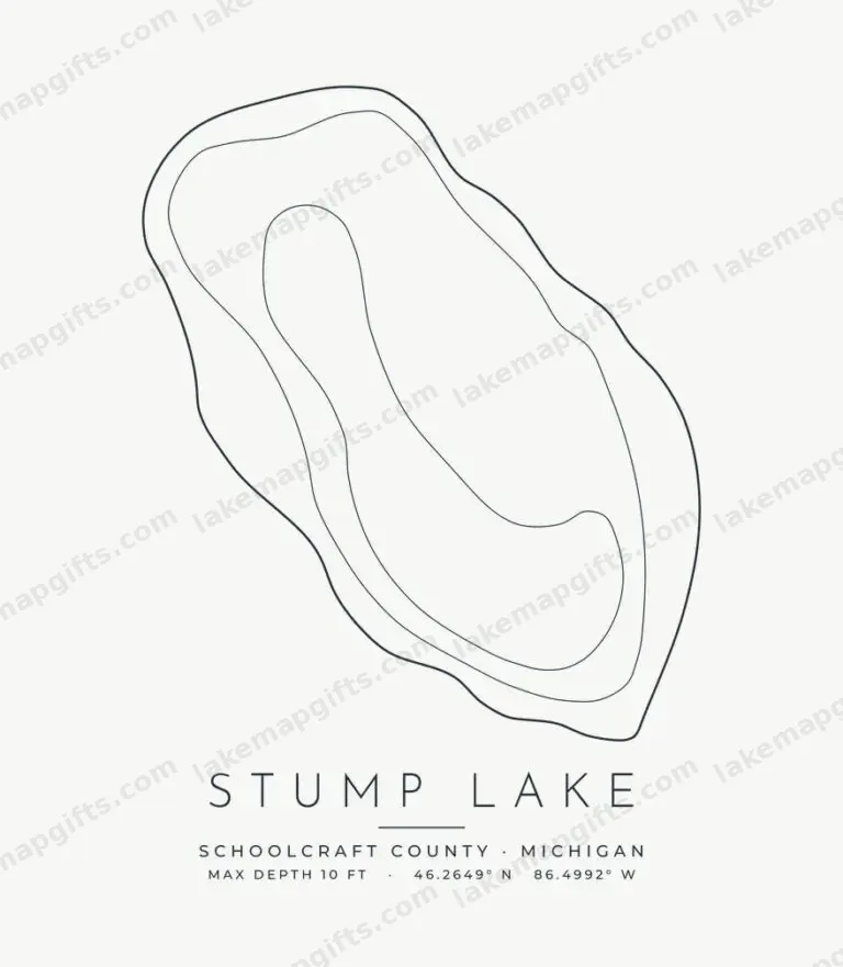 Stump Lake contour map design