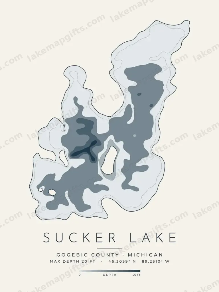 Sucker Lake depth map