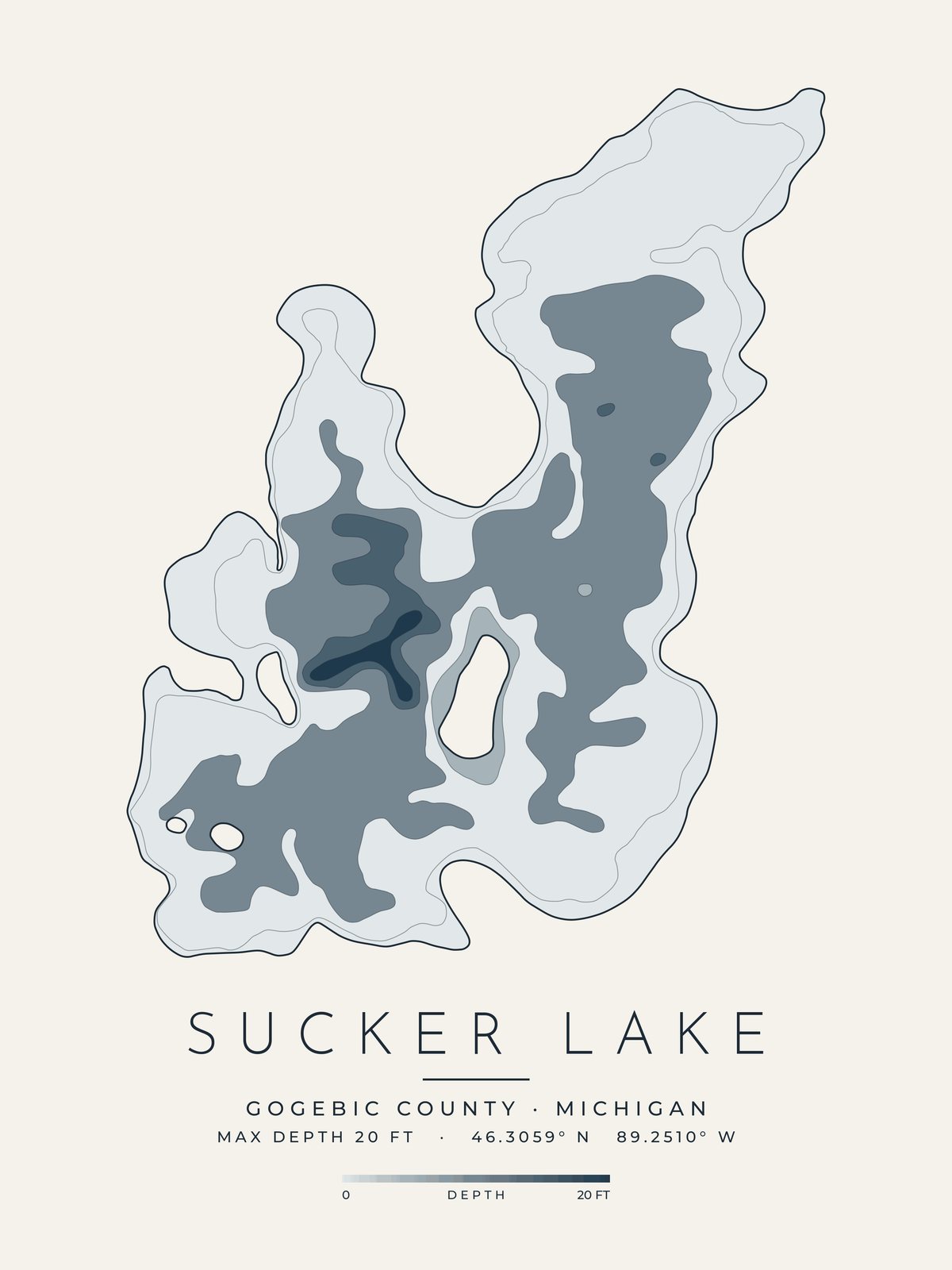 Sucker Lake depth map