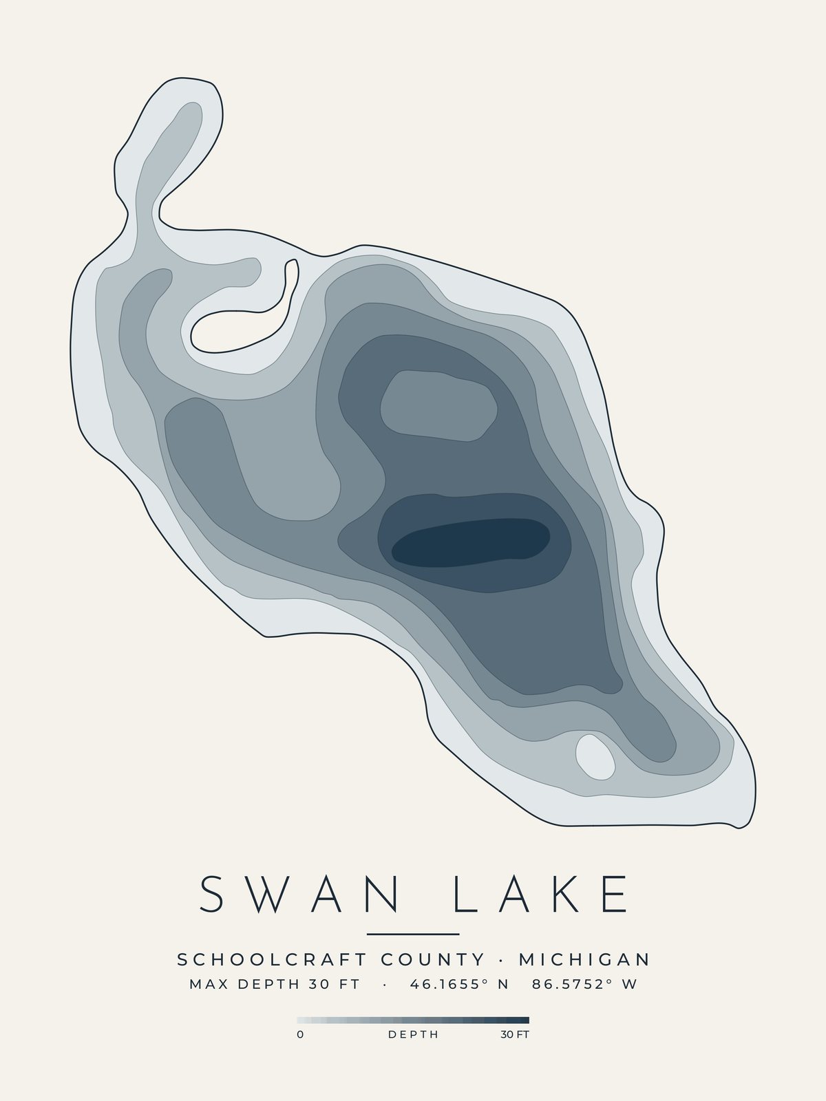 Swan Lake depth map