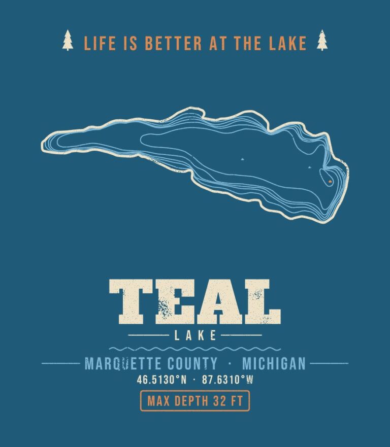 Teal Lake life is better (for dark shirts) design