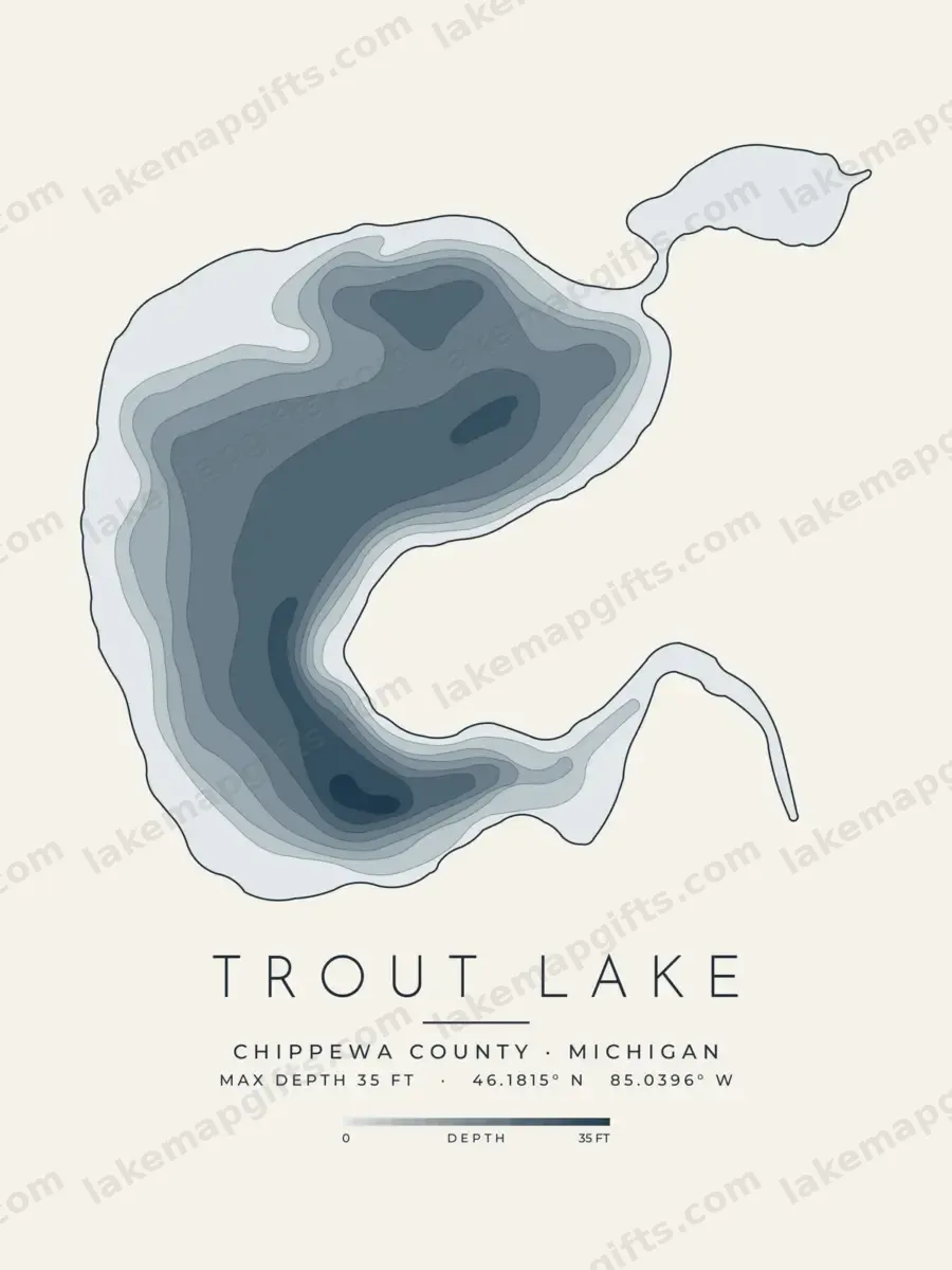 Trout Lake depth map