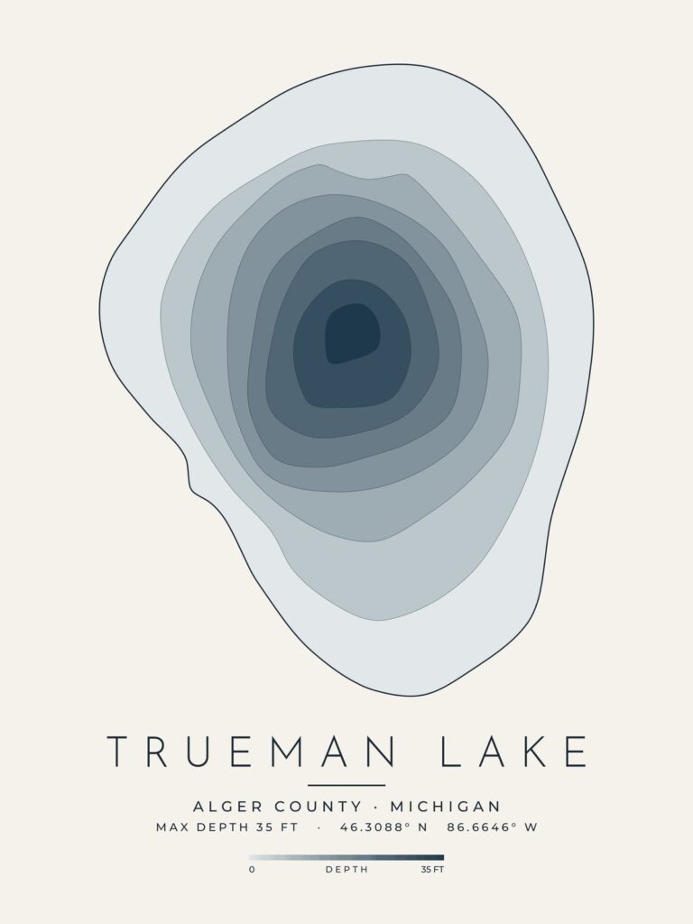 Trueman Lake depth map