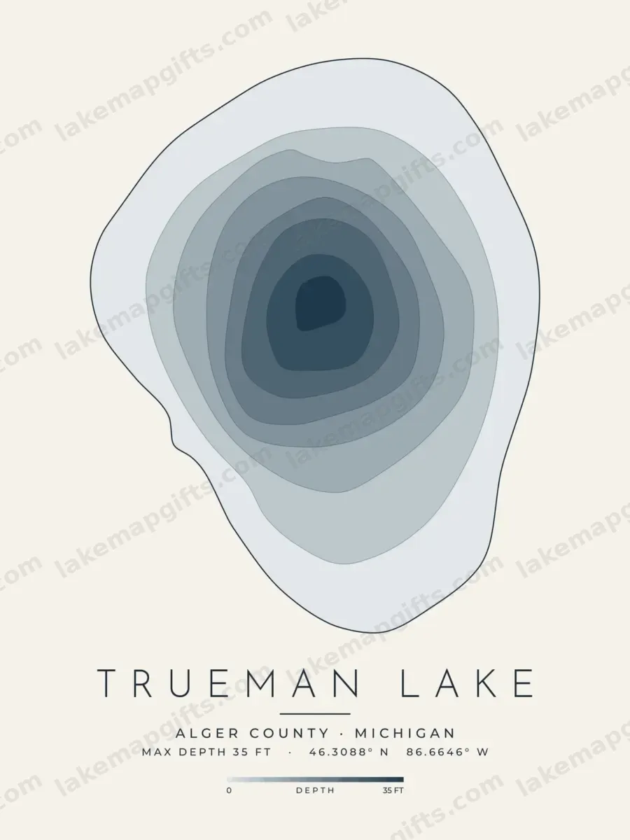 Trueman Lake depth map