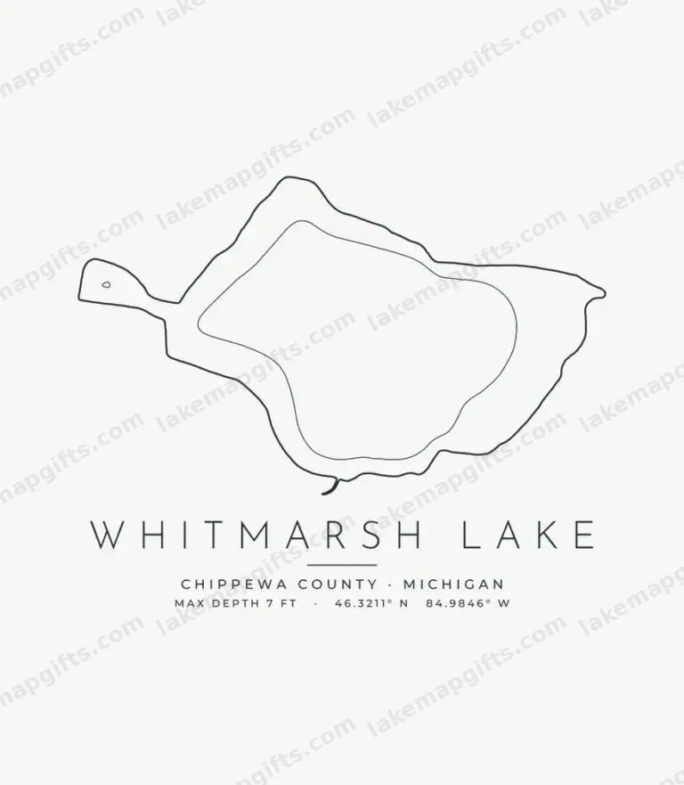 Whitmarsh Lake contour map design